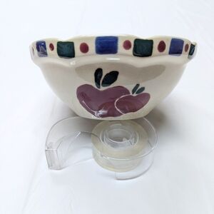 Vintage 90s Stoneware Apple Bowl
